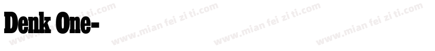 Denk One字体转换